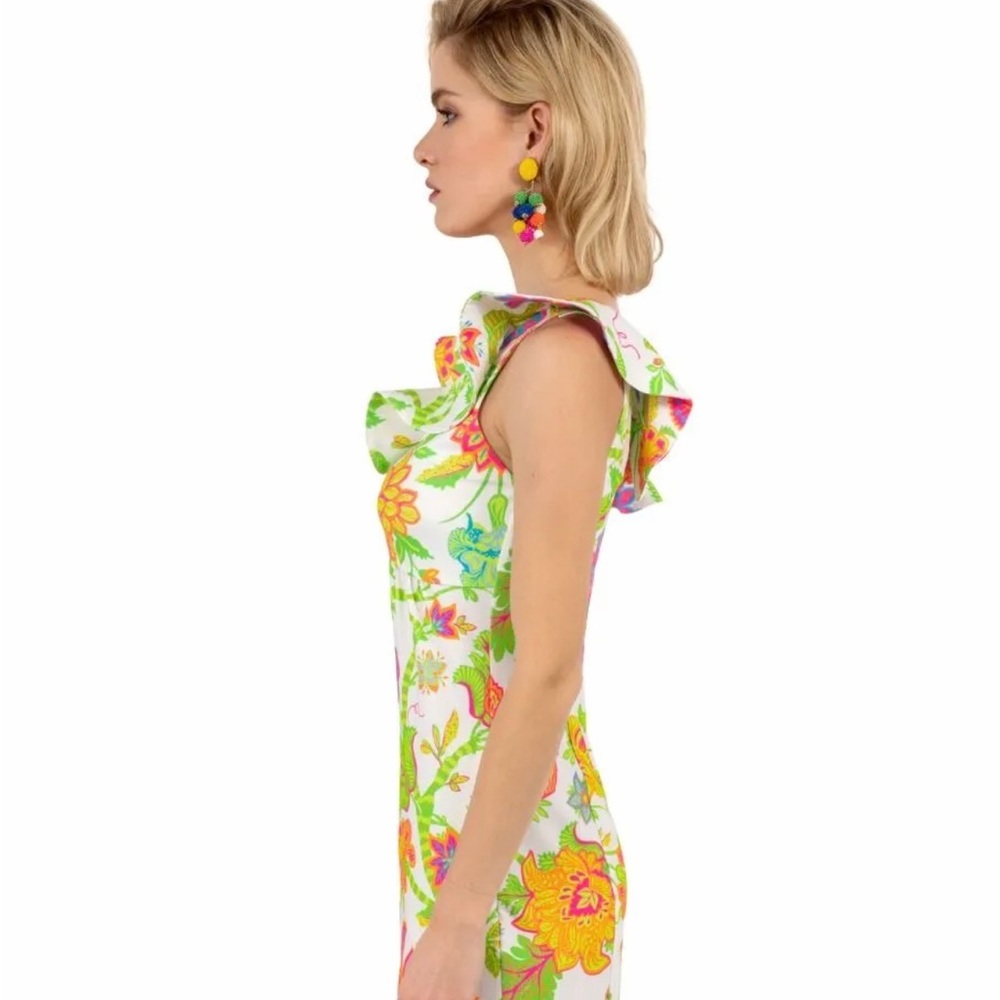 Gretchen Scott Jersey Fling Fantasy Ruffle Dress Pockets - Women’s Large… - Picture 7 of 12